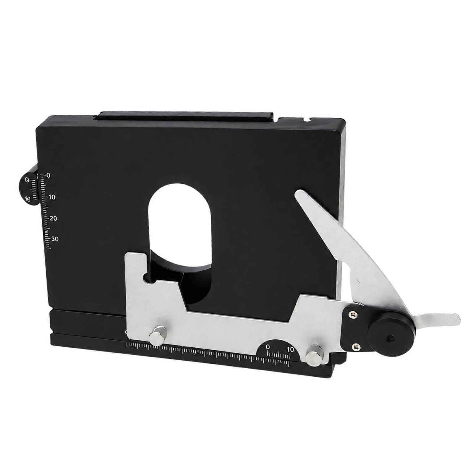 Microscope Stage Unit with Right-Side Adjustment Knobs and Central Opening for Biological Slide Observation  S