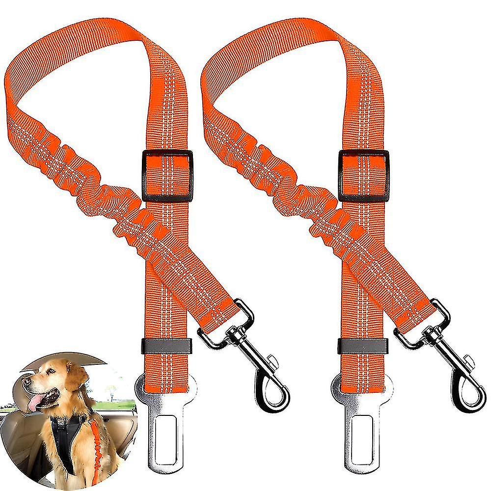 2 pakke justerbar elastisk og holdbar sikkerhedssele til kæledyr til hundebil