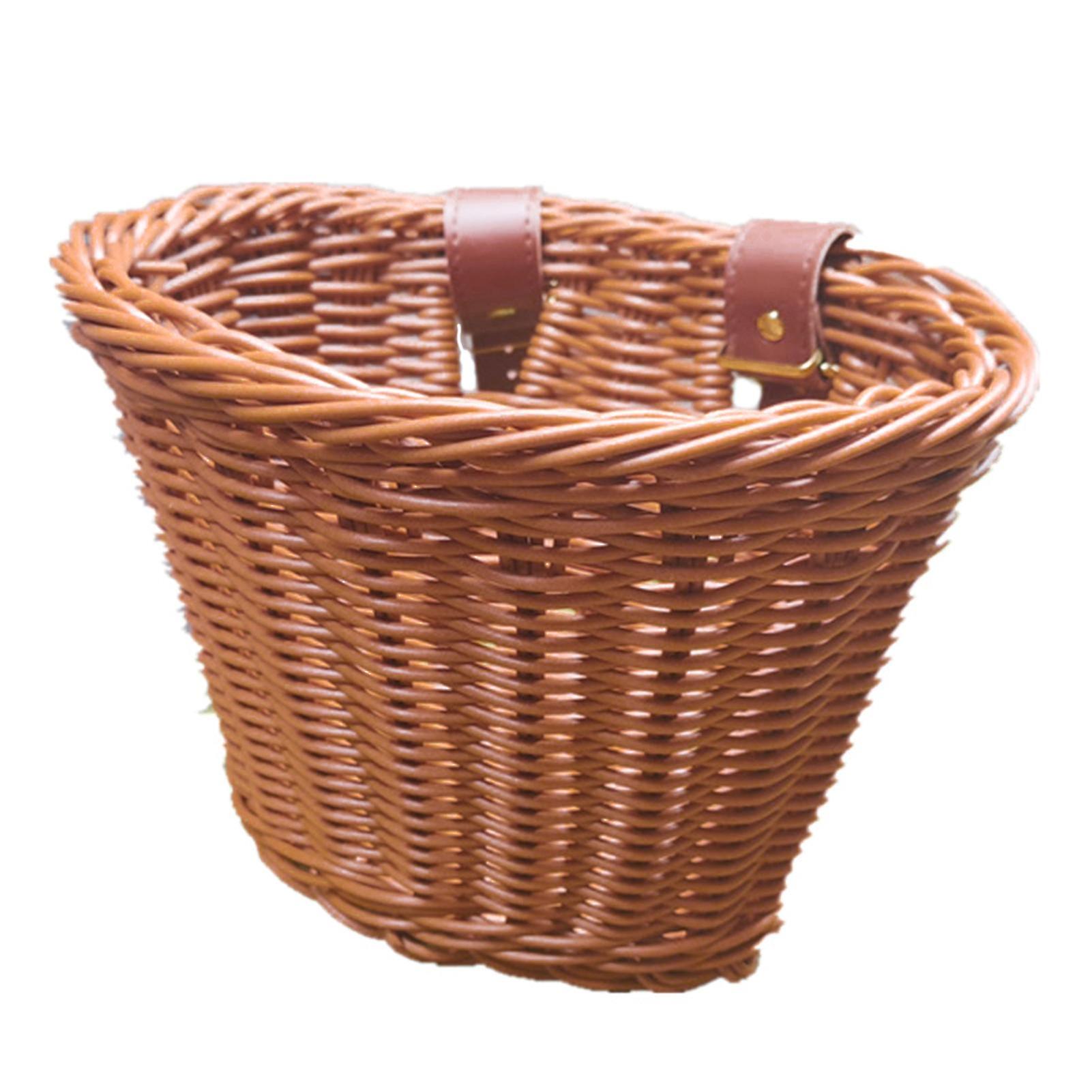 Rattan Storage Pounch Mtb Mountain Bicycle Removable Handlebar Basket Carrier