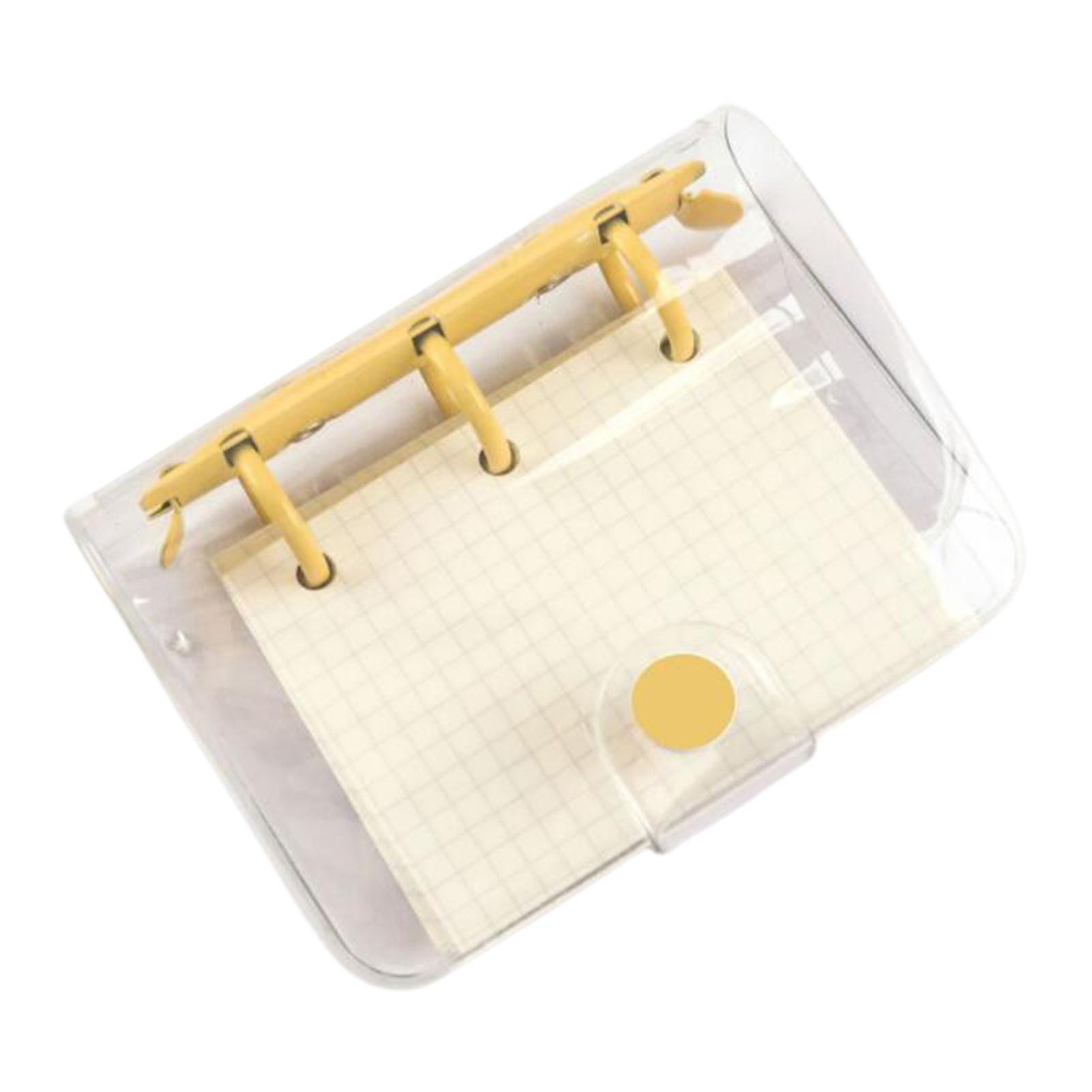 Jikaix Pocket Notebook 80 pagini Grid Line PVC Loose Leaf Jurnal Notebook Rechizite școlare