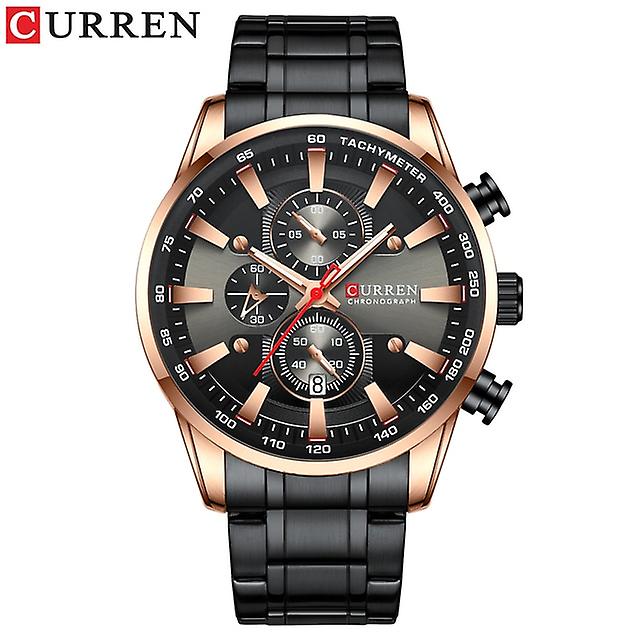 Fashion Top Brand Sports Watch Men Stainless Steel Chronograph