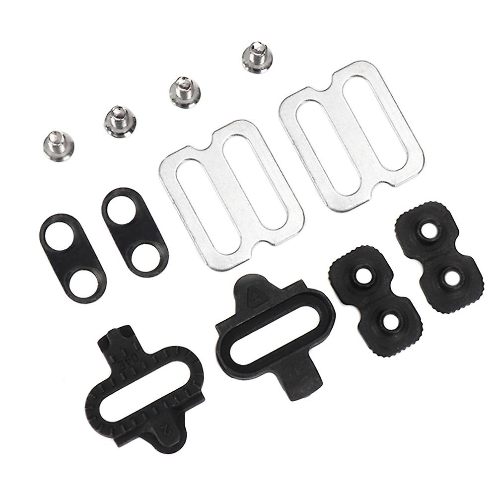 Mountain Bicycle SPD Pedals Plate Cleat Clip-in Kit with Hardware Nuts Bike Parts
