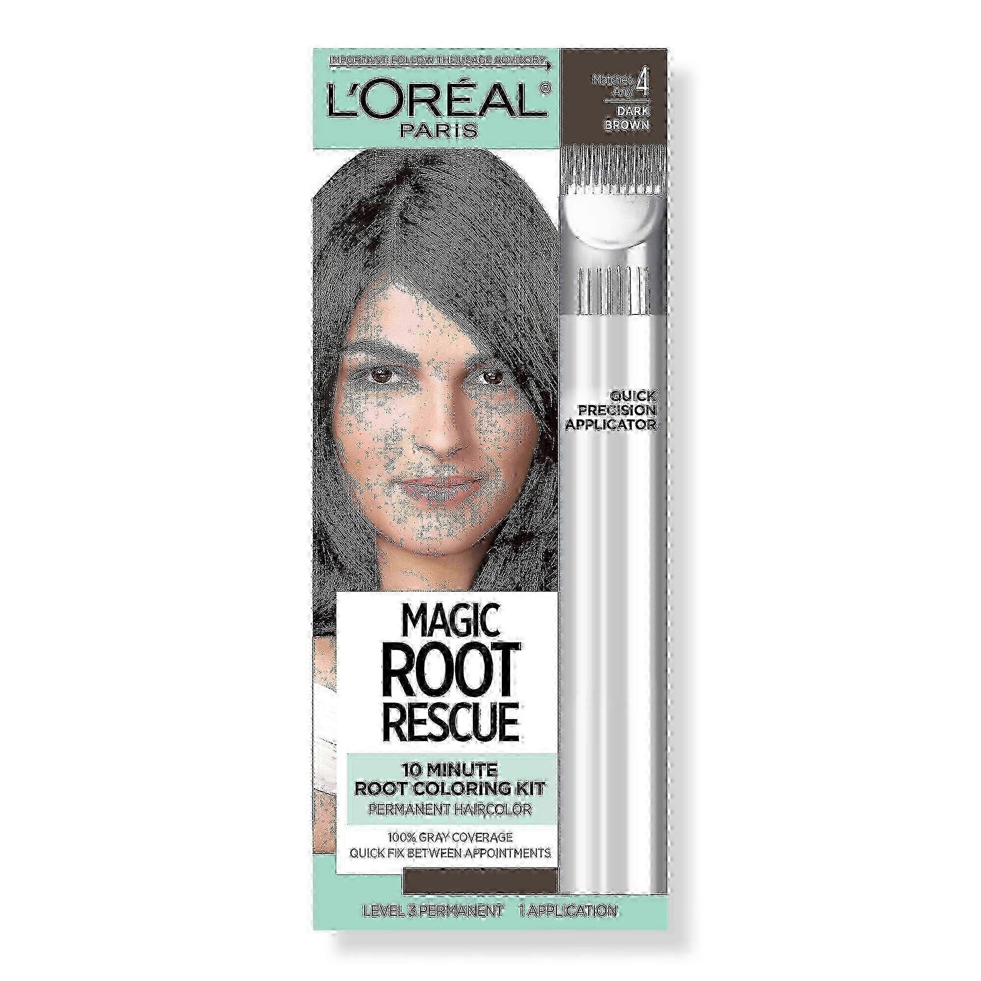 欧莱雅 Magic Root Rescue 10 分钟永久着色套装,4 深棕色