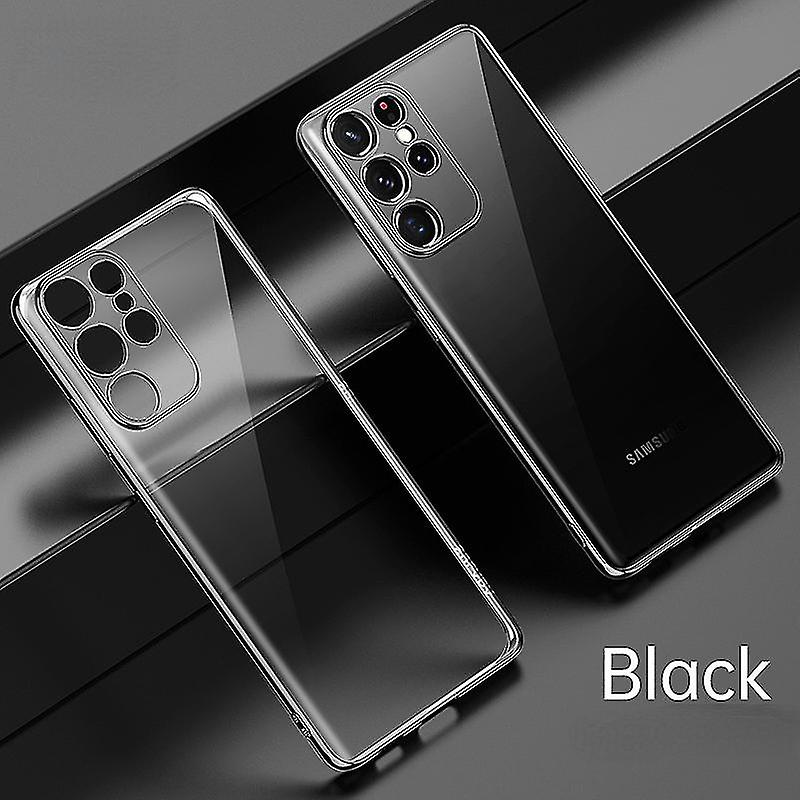 Funda transparente de chapado de lujo compatible Samsung Galaxy S23 Ultra / S23 Plus / S23 Funda suave de silicona transparente