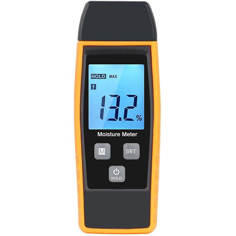 Moisture Tester, Wall & Wood Moisture Tester, Leak Meter, Moisture, Cement Mortar, Water Content Detector with LCD Backlight (Yellow)