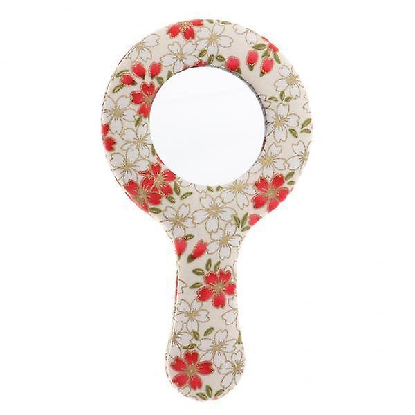 4xVintage Style Round Handheld Travel Makeup Mirror Compact Vanity Mirror Pattern 6