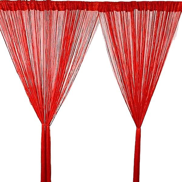 1M X 2m String Curtains - Door/window Panel Divider, Yarn Line Tassel Drape For Home Decor