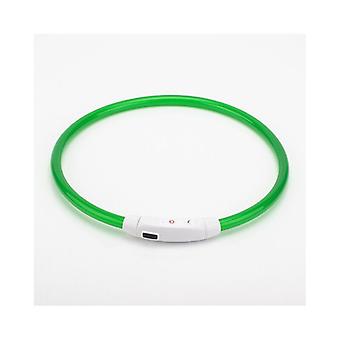 Rechargeable Light Up Dog Collar, LED Light Up Dog Collar, Flashing All Dog Safety Collar for Small Large Medium Dogs Running at Night (Green)