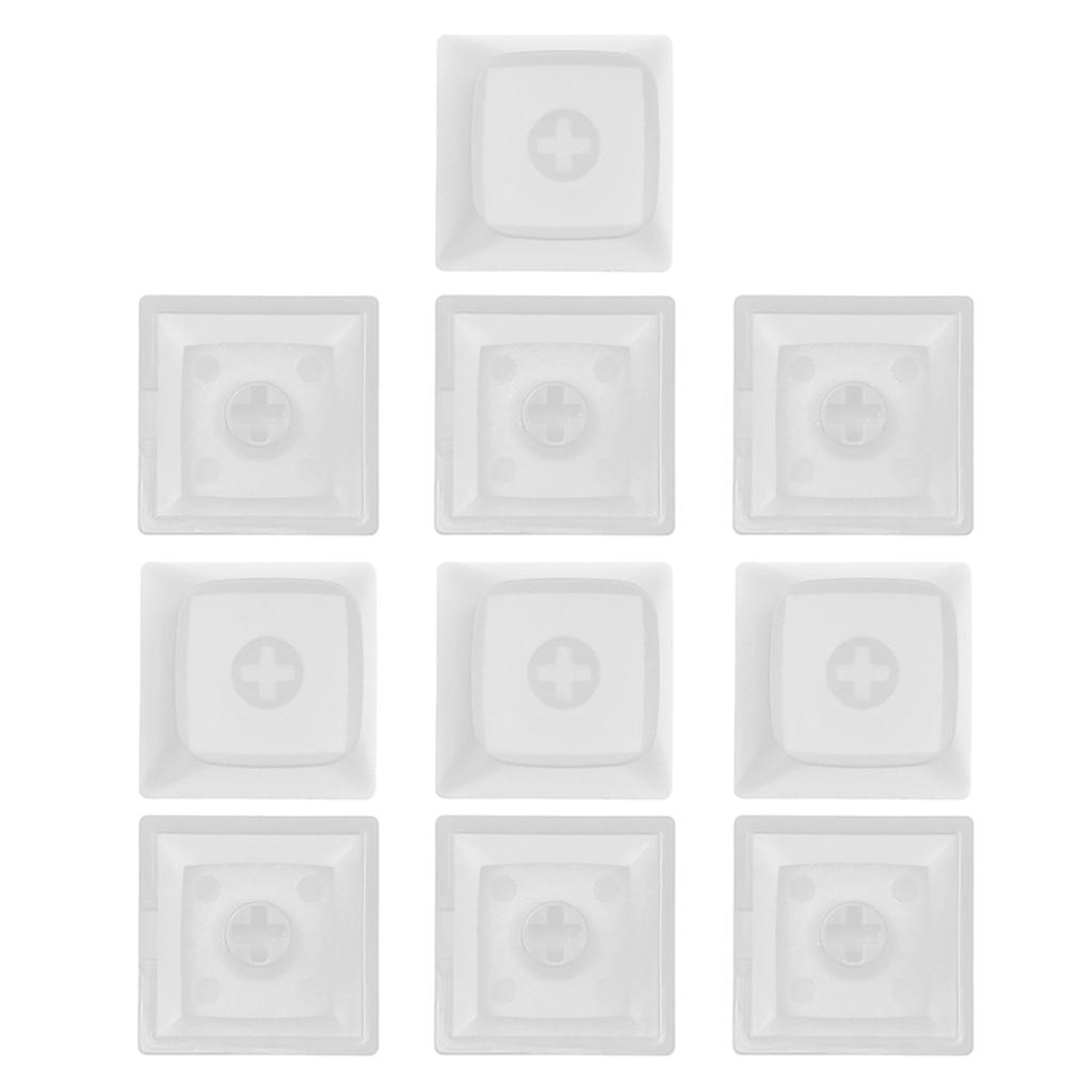 10pcs Xda Profile Transparent Pbt Keycaps Mechanical Keyboard Backlit Keycaps