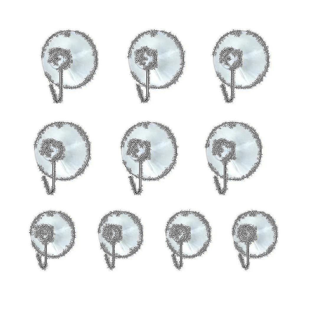 10 Windows Transparent Suction Cup Suction Cup Hook Clothes Jacket Metal Hook
