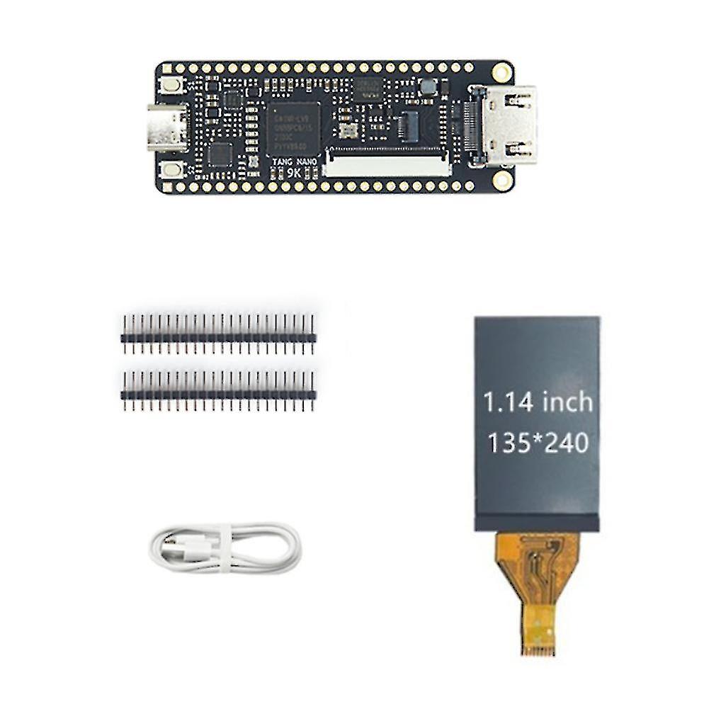 For Tang Nano 9k Fpga Development Board Gw1nr-9 Risc-v Rv Hd 40p Rgb Interface With 1.14 Inch Spi S