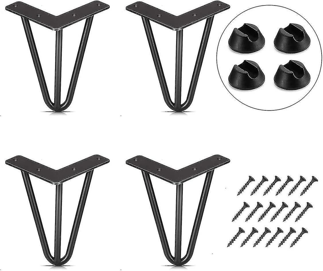Scandinavian Furniture Leg 4pcs Hairpin Legs Diy Legs For Table Chair Legs With 20 Screws + 4 Leg Pr