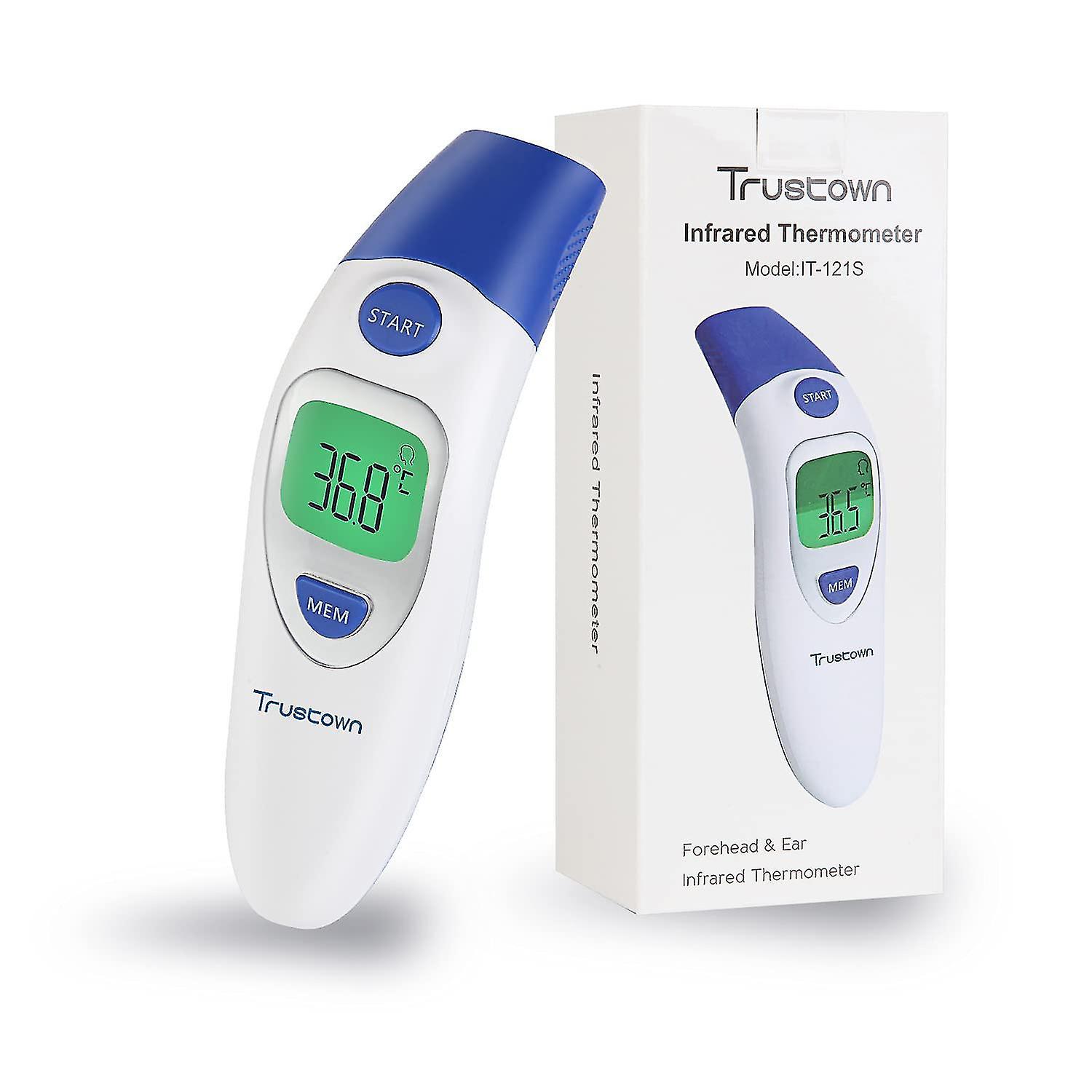 Digital Forehead And Ear Thermometer, 4 In 1 Multifunction Infrared Thermometer, 1 Second Measuremen