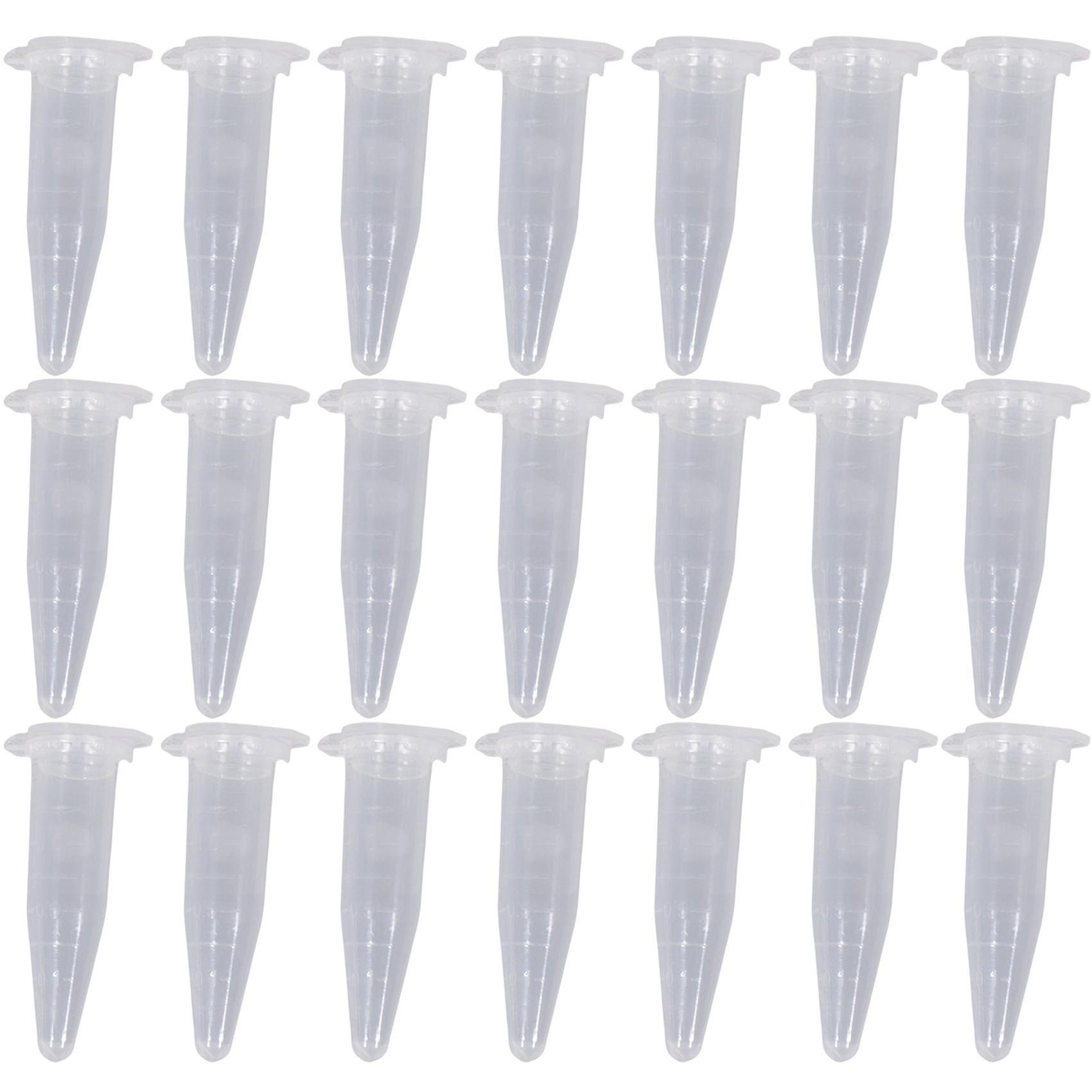 100pcs 1.5ml μίνι πλαστικό καπάκι 42x11mm φιαλιδίων φυγοκέντρησης σωλήνων δοκιμής εργαστηρίων σαφές