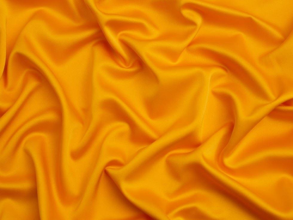 Minerva Royal Micro Satin Fabric Yellow - per metre