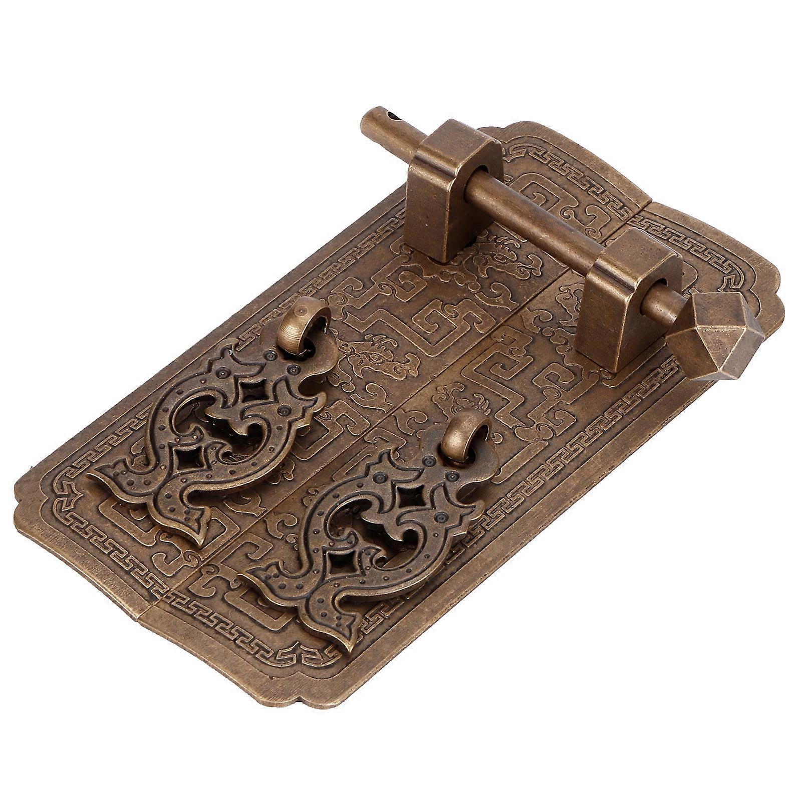 Door Handle Set Chinese Style Antique Copper Pull Handles Cabinet Wardrobe Accessory