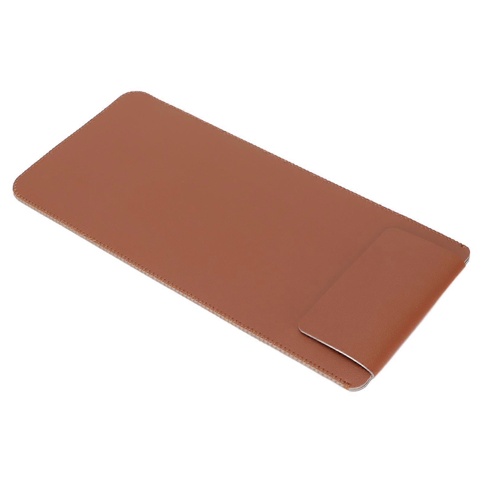 Wireless Keyboard Case PU Leather Portable Shock Resistant 30x14x1cm Protective Case for Magic Keyboard 2(Brown Silver )