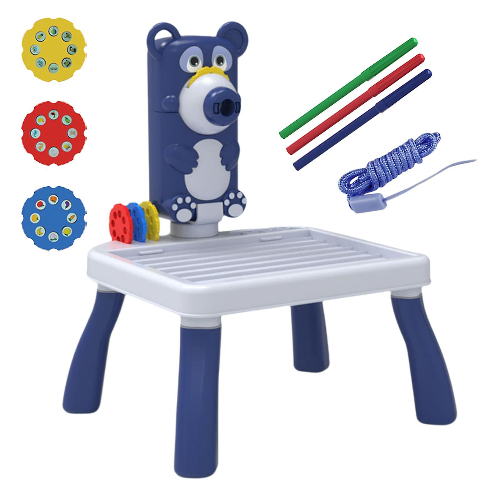 Projector Drawing Table Early Learning Toys Doodle Board Table for Baby Pink