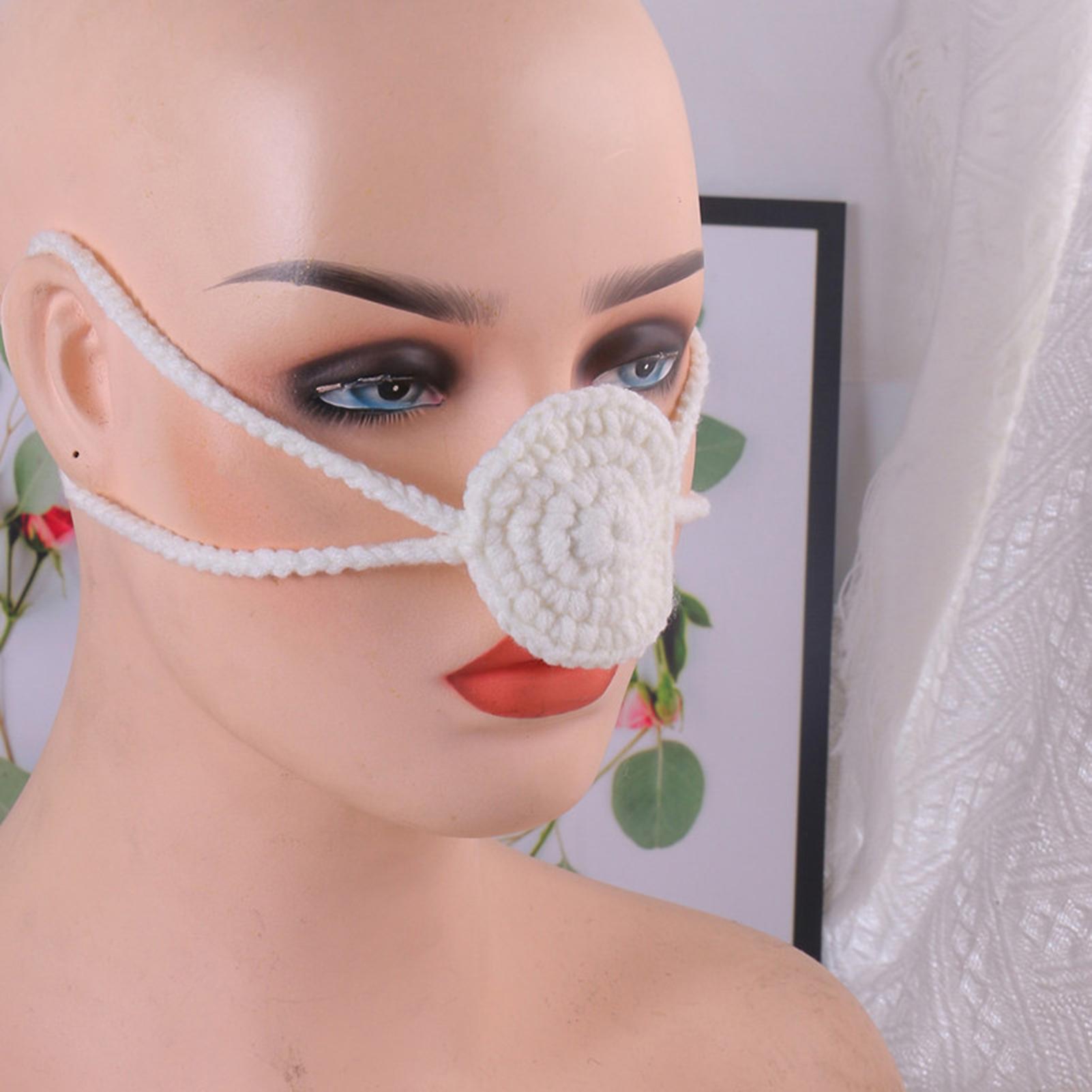 Pure-Color Wool Nose Warmer Windproof Soft Nose Protector for Outdoor Activities