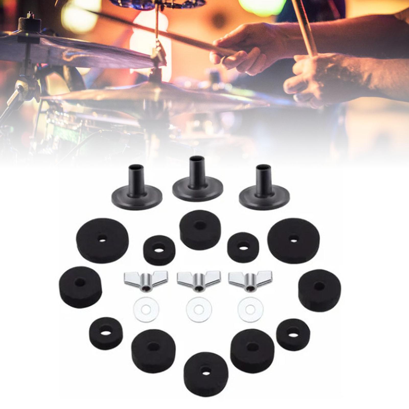 21Pcs Drum Felt Pad Kit Cymbal Stand Felts αντιολισθητικά εξαρτήματα αντικατάστασης πλήρες σύνολο