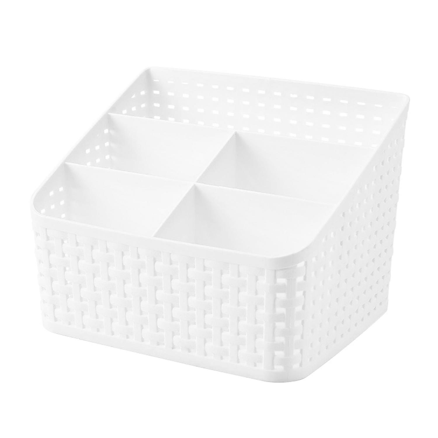 5 Grids Large Capacity Storage Basket Fadeless Plastic Simple Appearance Sundries Storage Box Kitche