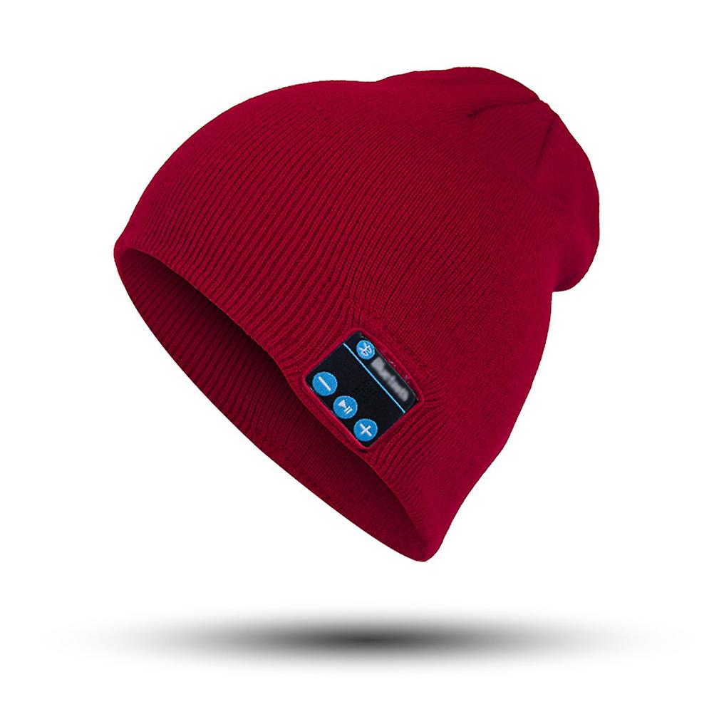Bluetooth Beanie Hat Rechargeable Beanie Hat with Built In Mic Stereo Speakers Autumn Winter Warm Knitted Hat