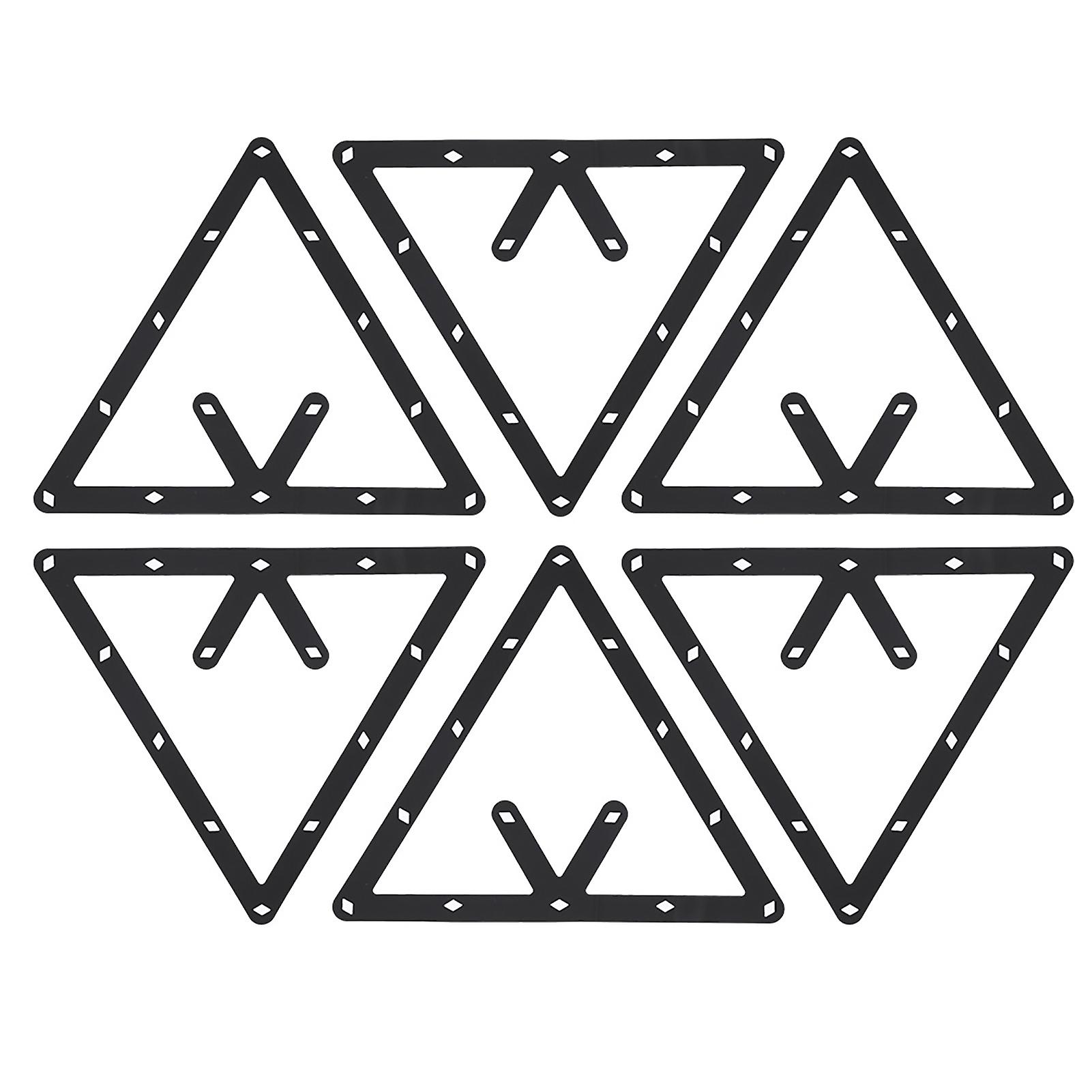6Pcs/Set Pool Table Rack Black Triangle Ball Holder Positioning Billiard Table Pool Cue Accessory