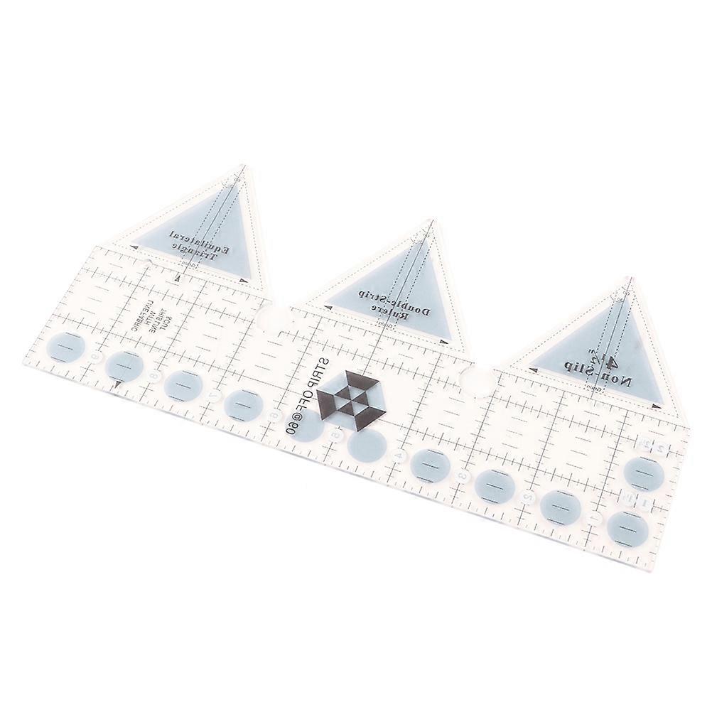 Ruler Grids 45/60/90 Degree Double Strip Ruler Transparent Acrylic Non Slip Quarter Triangle Cutting Guide for Sewing