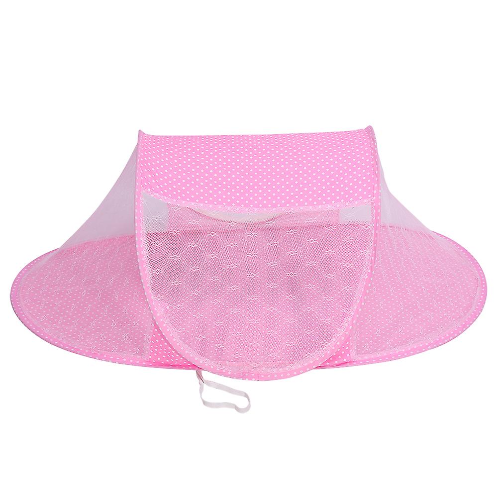 Infant Foldable Mosquito Net Crib Canopy Bed Tent Pink 110x60x38cm