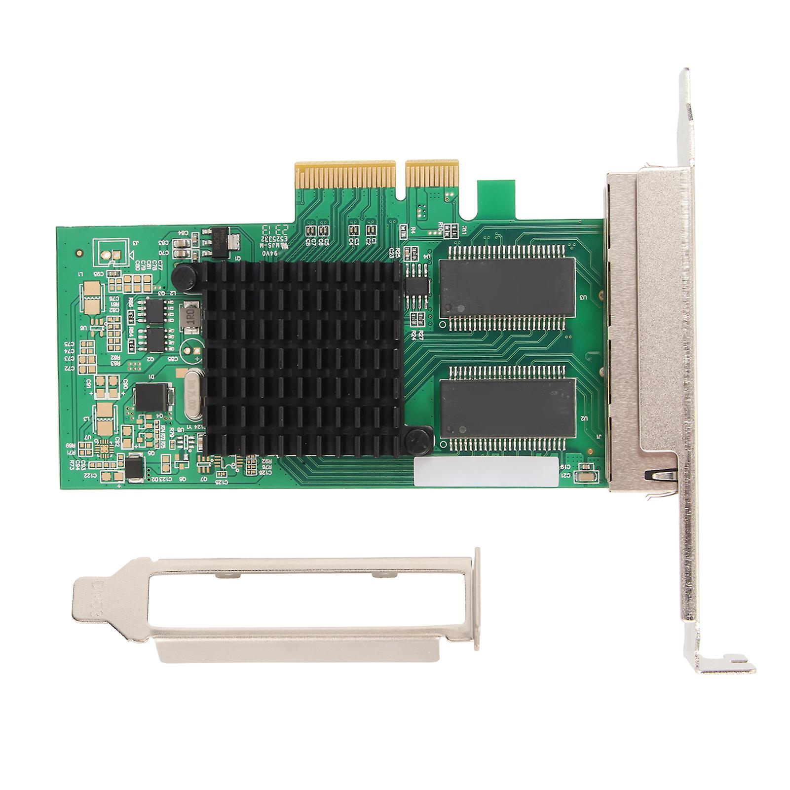 PCIe Network Card 4 Ports 1000Mbps Gigabit Ethernet Adapter for Server Desktop PC