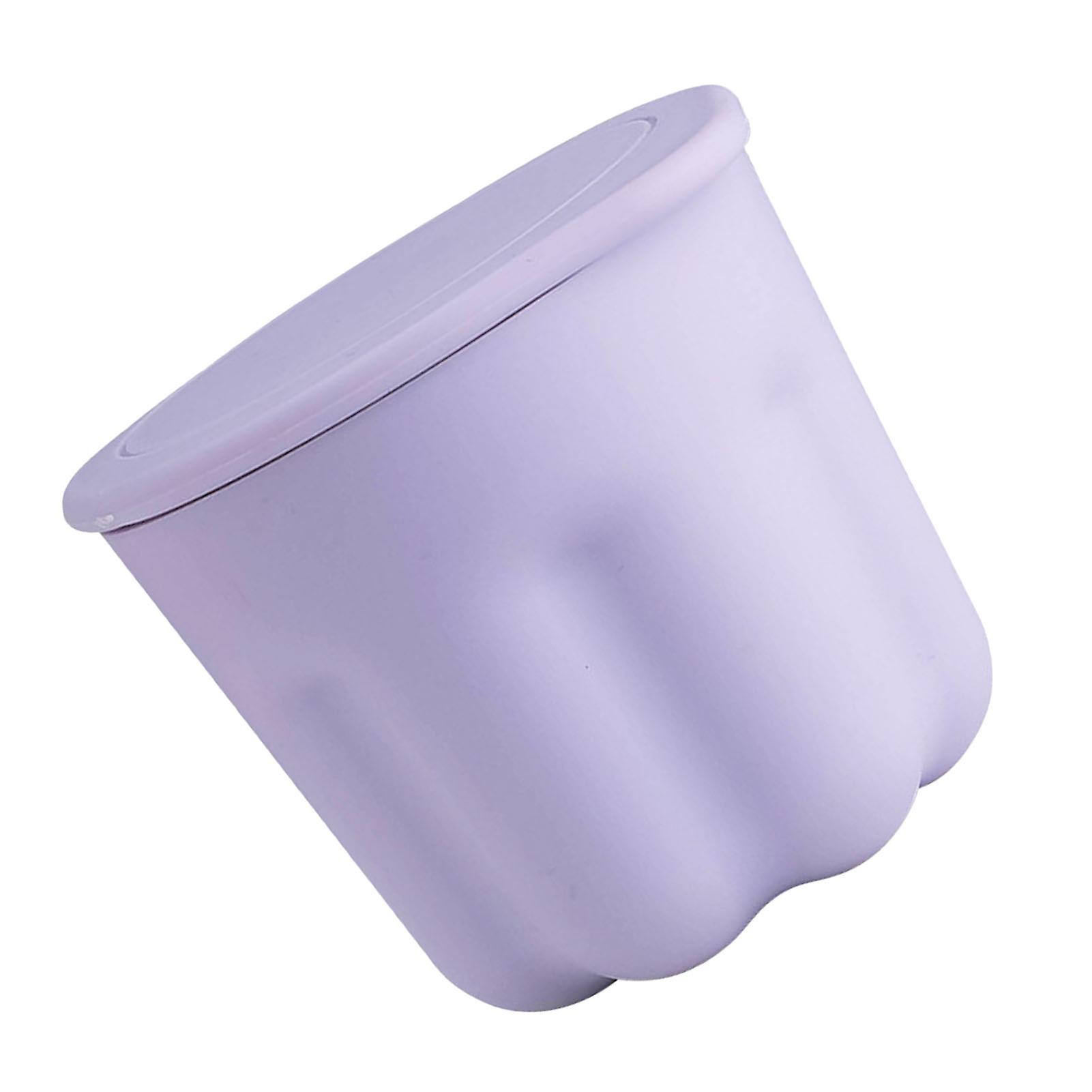Multi-Functional Purple Makeup Brush Cleaner Cup with Drying Rack