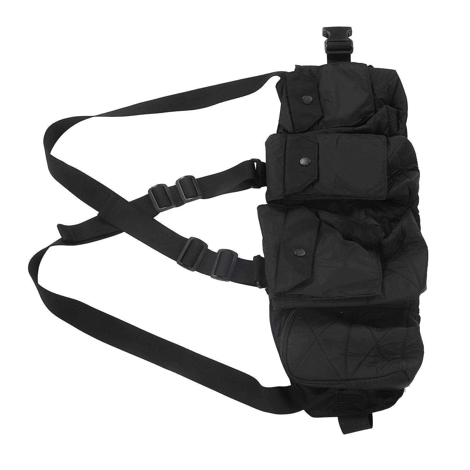 Large Black Waterproof Camera Bag 19x7x15cm with Adjustable Divider