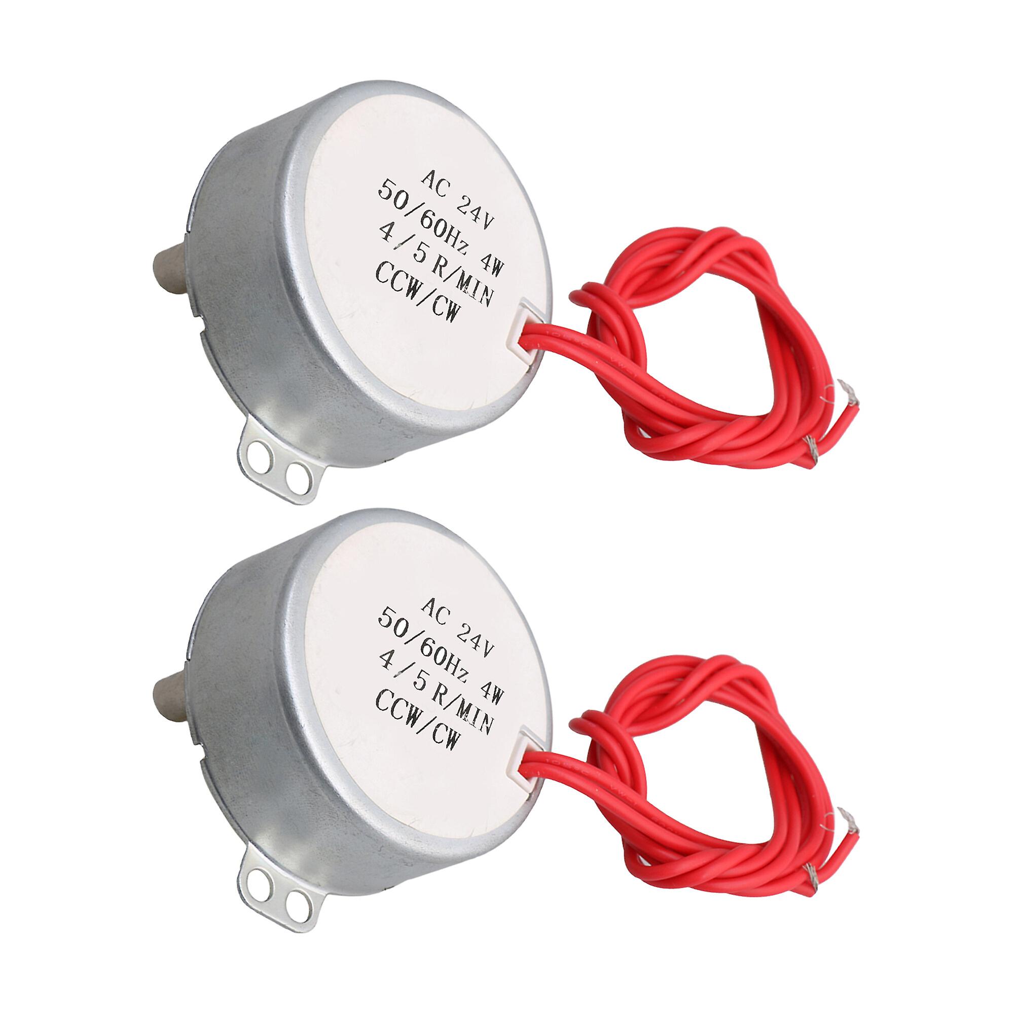2 Pieces Synchronous Turntable Motor Mental 4W AC24V for Electric Fans