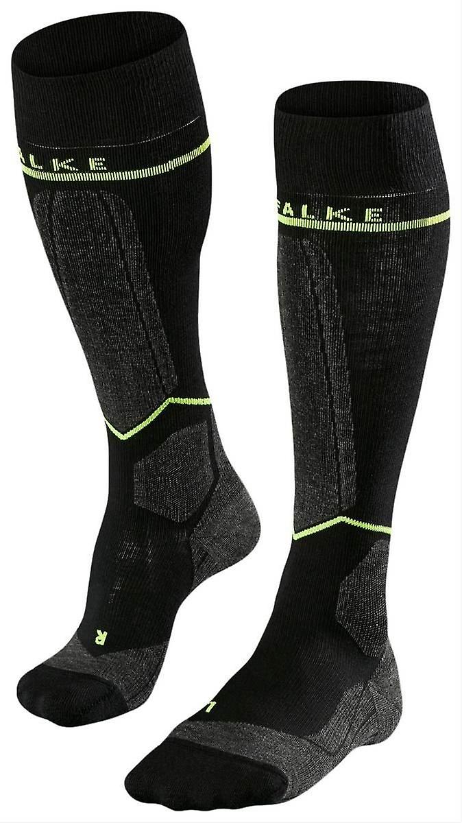Falke SK Energizing Wool Knee High Socks - Black Lightening