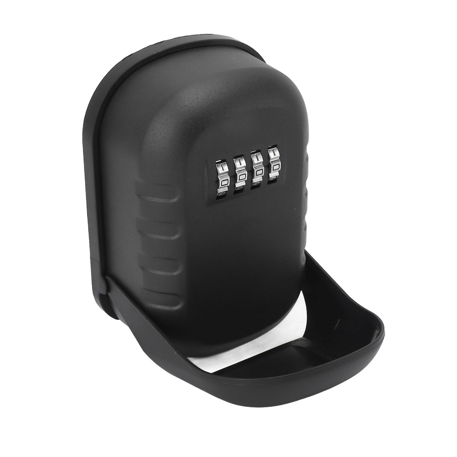 Key Lock Box Safe Security Wall Mounted Waterproof Password Combination Lock Storage Box for House Key Matte Black 