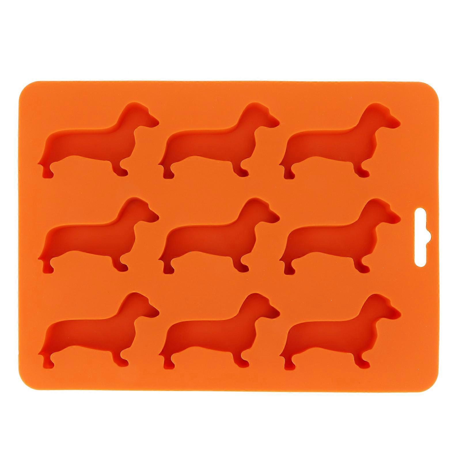 Moule à glaçons en silicone à 9 compartiments en forme de chien, pour pâtisserie, ustensiles de cuisine