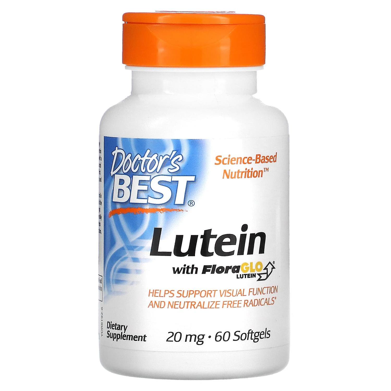 Doctor's Best, Lutein with FloraGlo Lutein, 20 mg, 60 Softgels