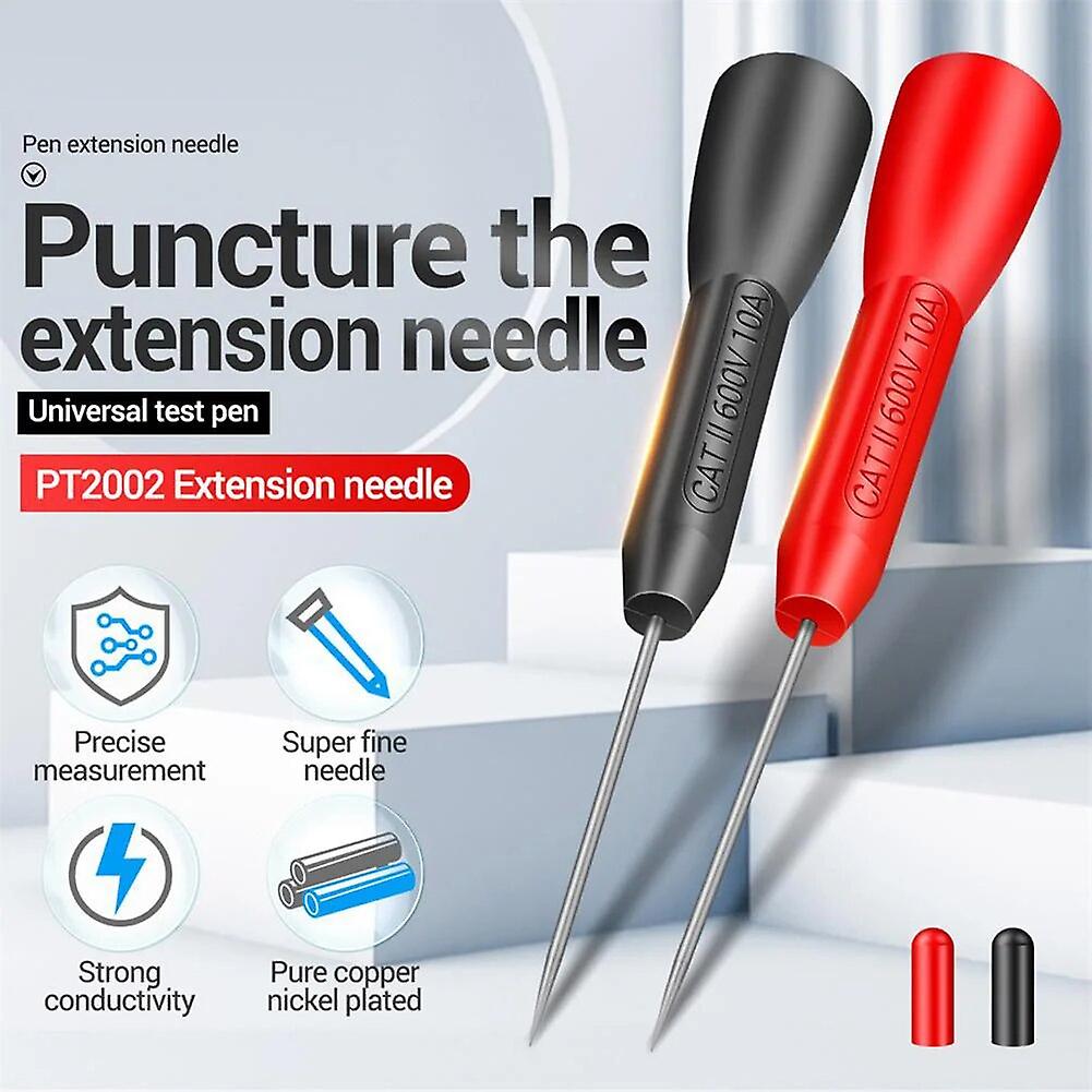 2pcs Insulation Piercing Needle Pin Non-destructive Multimeter Test Probe 10A 600V for 2mm Test Multimeter Test Probes~11784
