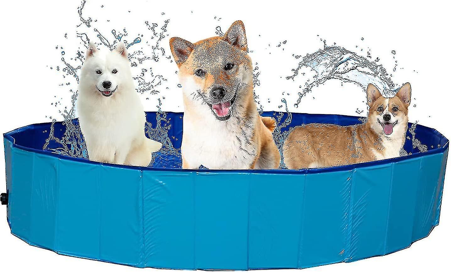 Veeki Foldable Pet Swimming Pool Red Portable Pet Pools Foldable Dog Pool Collapsible Swimming Pool For Dogs