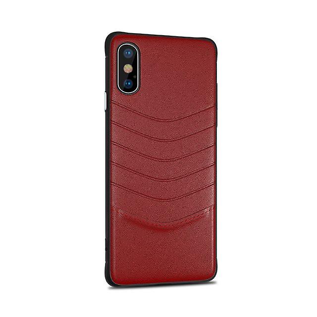 Soft Shockproof Leather Case Cover for Apple iPhone 6 / 6S - Red