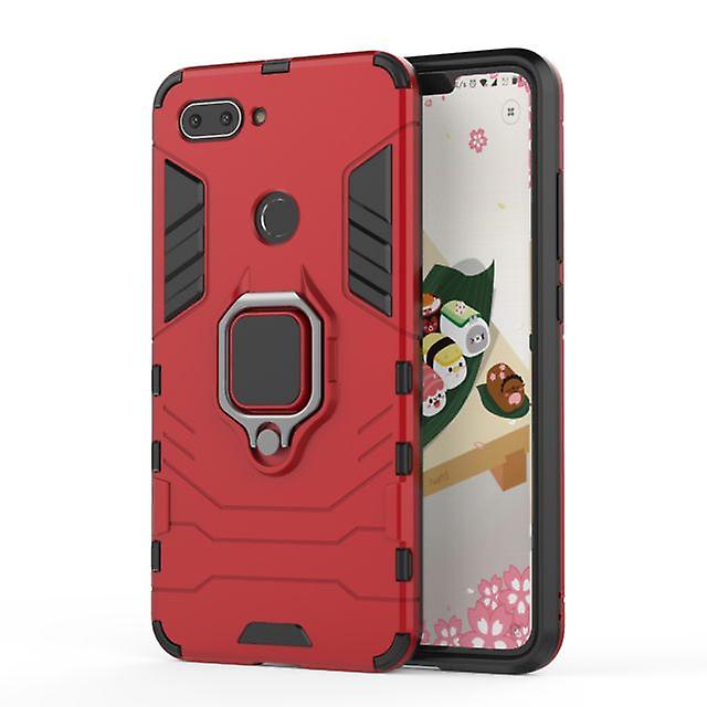 Xiaomi Mi 9 Cover Case with Support Ring - Red
