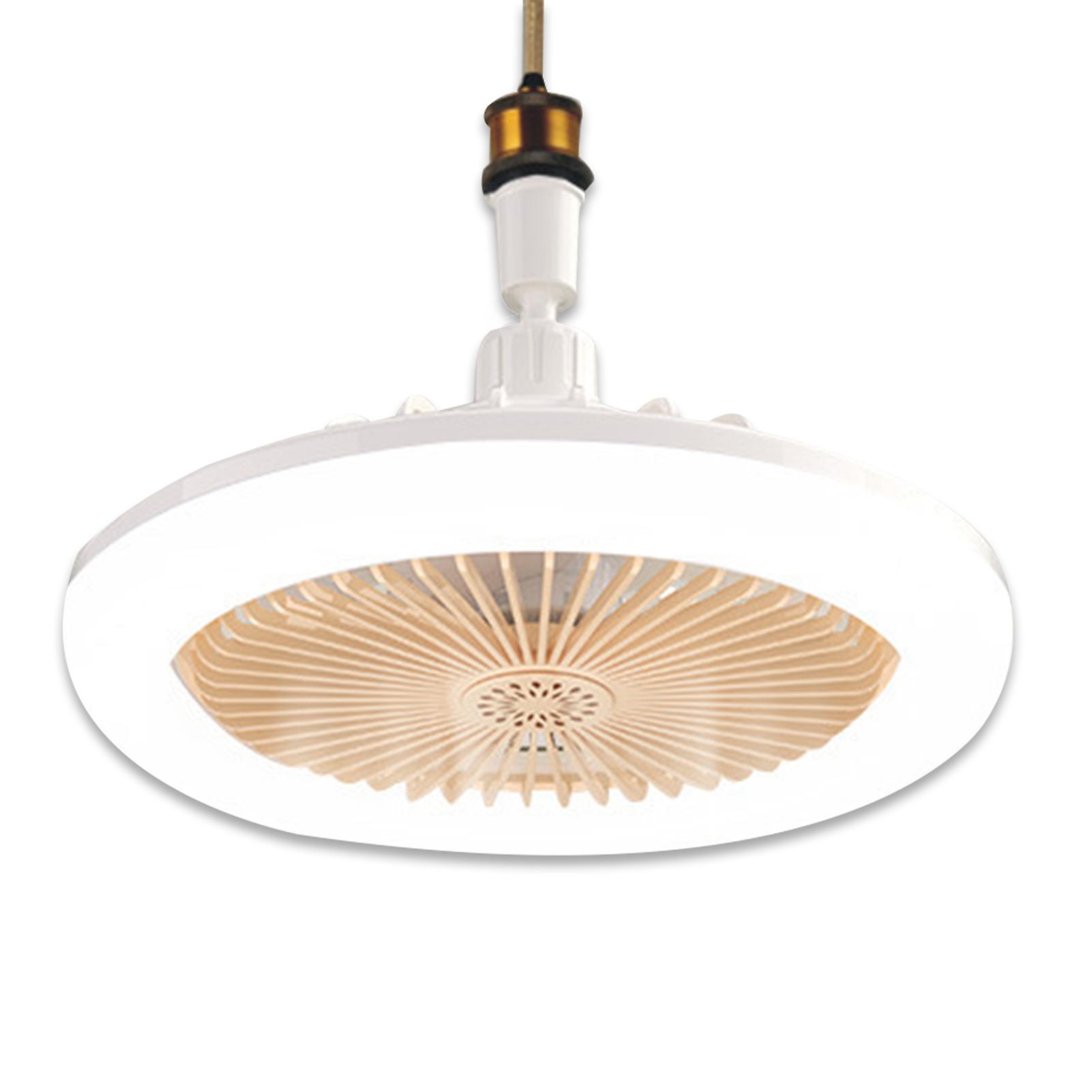 Electric Ceiling Fan Light with E27 Head Adjustables Modes Airs Cooler for Study Room Use