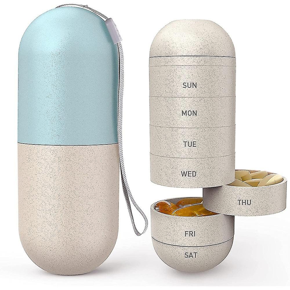 Weekly Pill Organizer For Medication For Each Day Of The Week  Large Capacity Easy Opening Ideal Tra