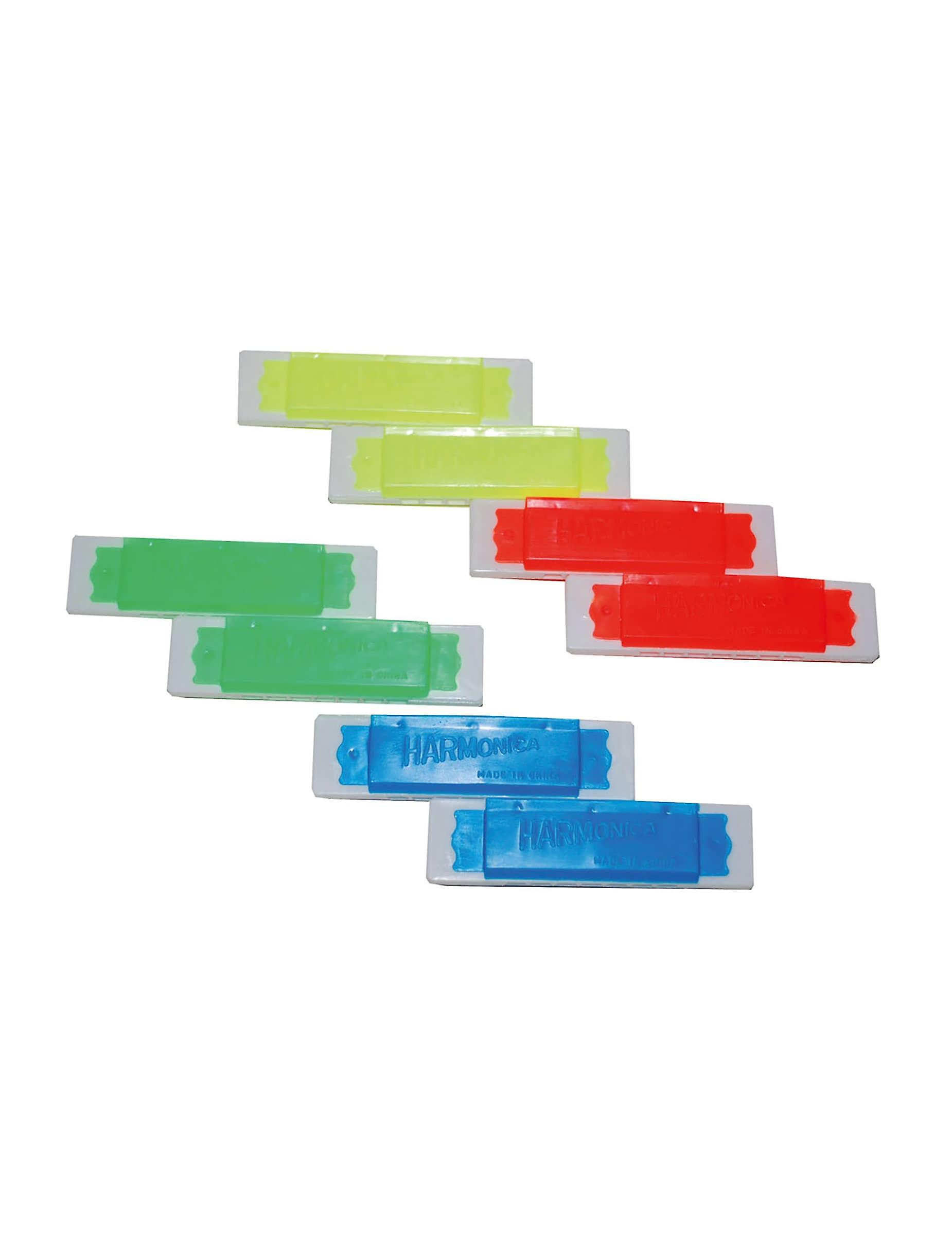 8 Mini dummy colored harmonicas