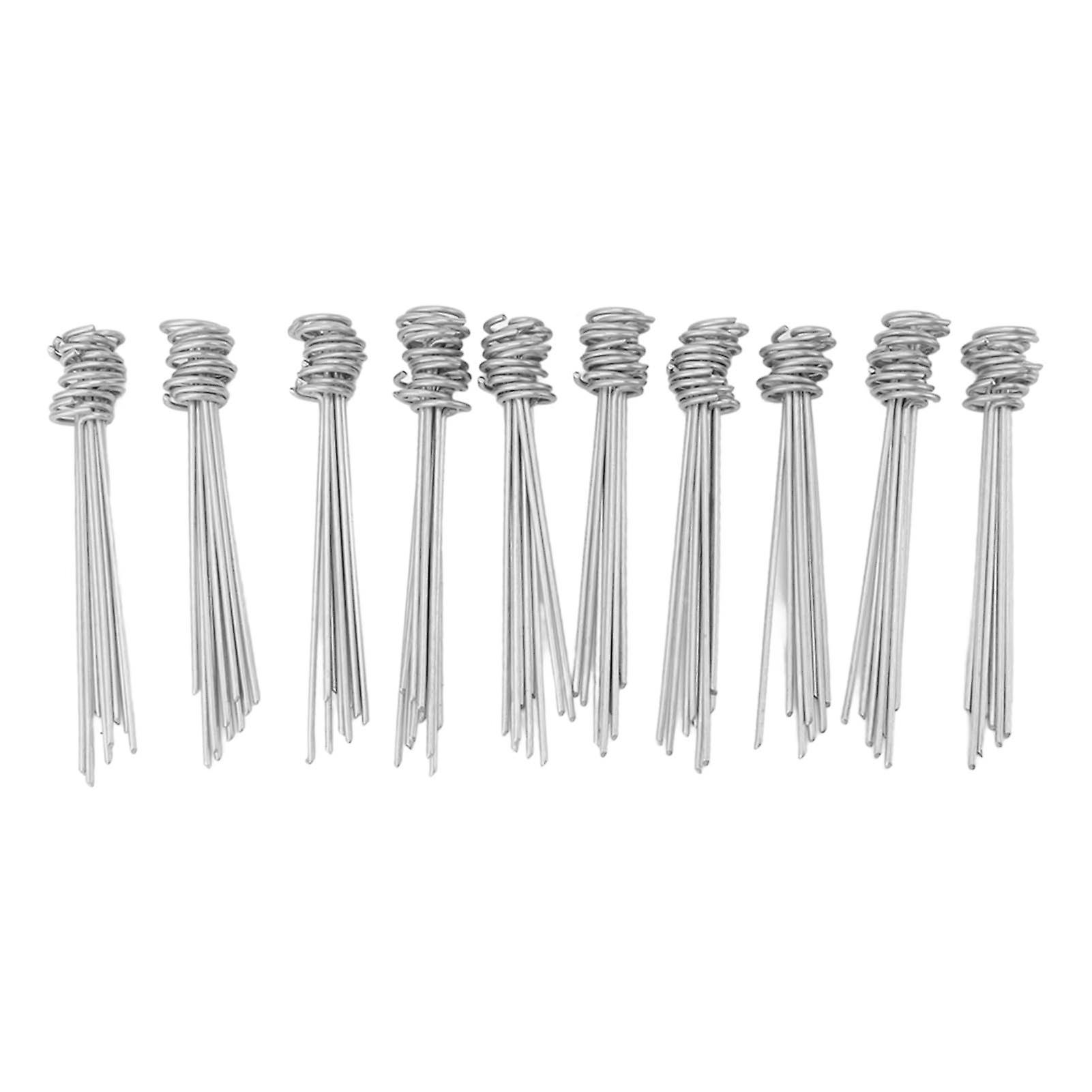 100PCS Ground Nail Galvanized Iron Rust Proof Artificial Turf Stakes for Weed Barriers Tent Garden Cloth Sunshade Net