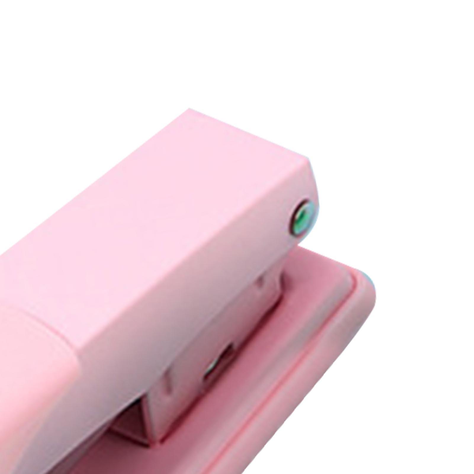 Ergonomic and Effortless Desktop Stapler, 24/6, 26/6, 60 mm Depth, for Students and Teachers, Roseate