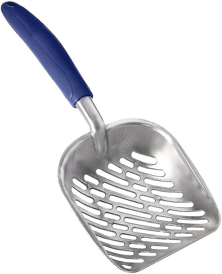 Pet Metal Cat Litter Scooper Shovel Poop Remover With Long Handle For Pets,blue