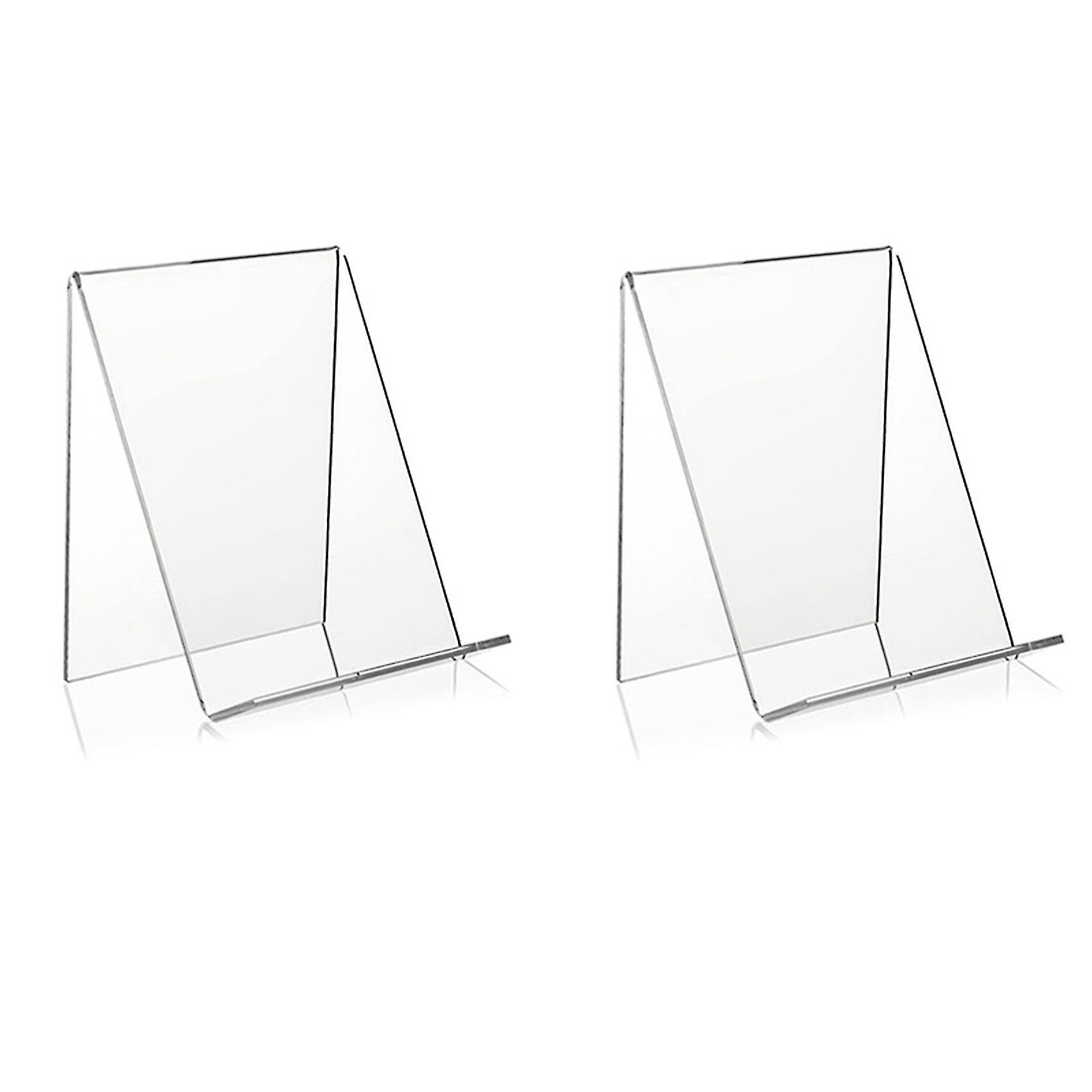 10x Acryl Buchständer mit Leiste, transparente Acryl Display Staffelei, klare Tablet-Halterung für Bücher