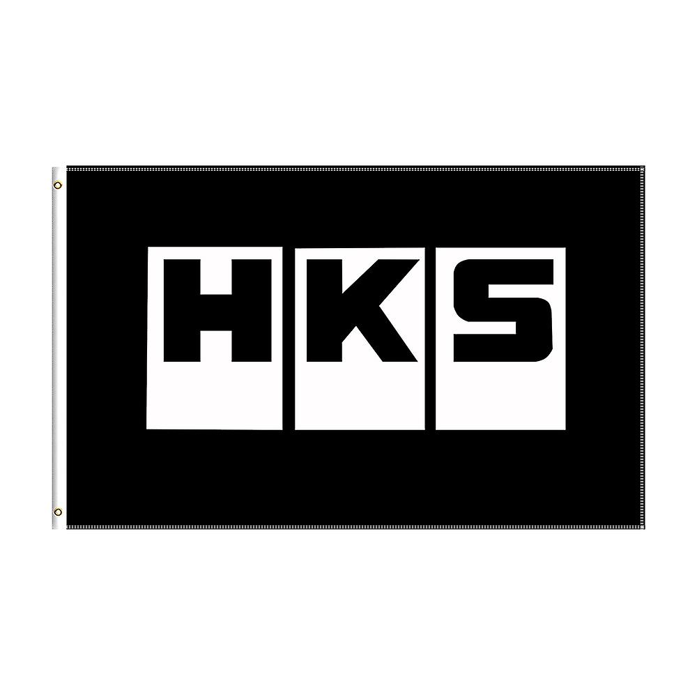 3x5 Ft Hks Flag Polyester Printed Racing Car Banner For Decor
