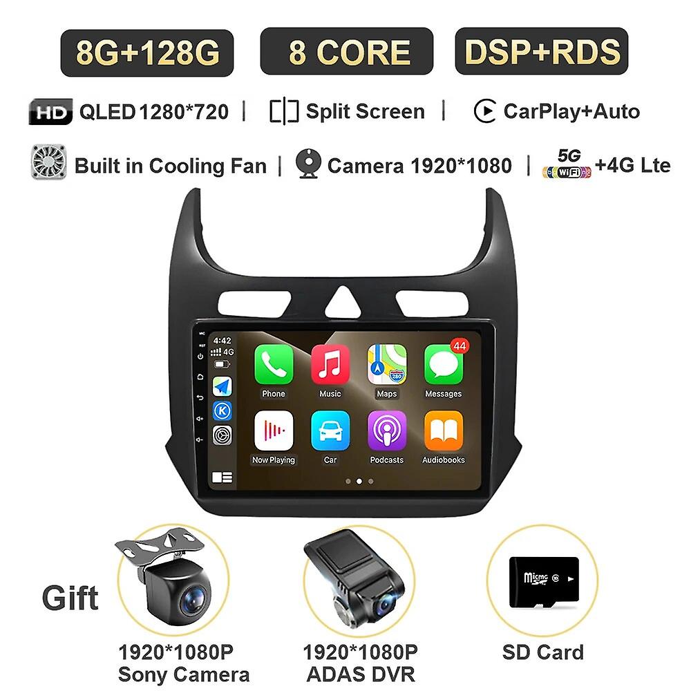 Car Radio Android 13 For Chevrolet Cobalt 2011-2021 Navigation Carplay Auto Dsp 2 Din 4g Wifi Gps Bluetooth Multimedia Stereo Bt